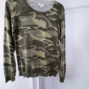 J. Crew Olive Camouflage Knit